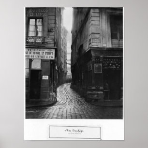 Poster Rue Tirechape, depuis la rue St. Honoré, Paris
