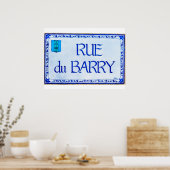 Poster Rue vintage du Barry (Cuisine)