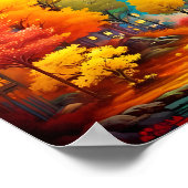 Poster Rue Whimsical Rhône Graffiti coloré Art (Coin)