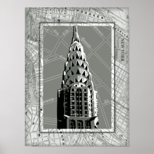 Poster Rues de New York avec Empire State Building