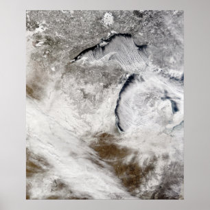 Poster Rues de nuage au-dessus du lac Supérieur et de lac