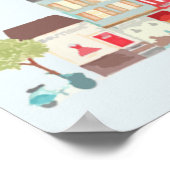 Poster Rues de Paris - shopping et promenade à pied (Coin)