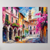 Poster Rues d'Italie Art Abstrait moderne (Devant)
