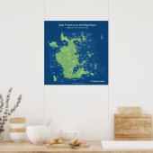 Poster Rues immergées de San Francisco 24x24 200' (Cuisine)