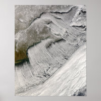 Rues nuageuses au large de la Nouvelle-Angleterre 