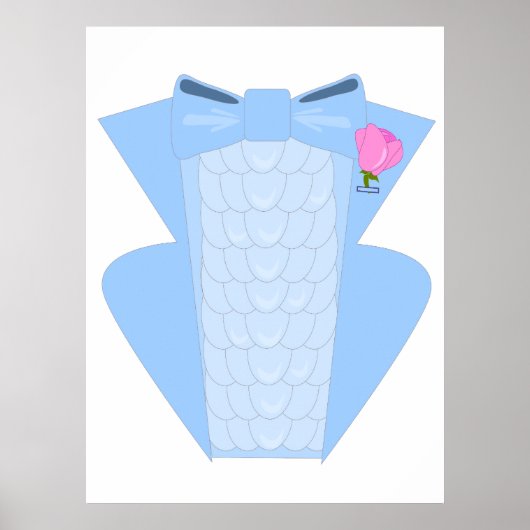 Poster Ruffed Blue Tuxedo (Devant)