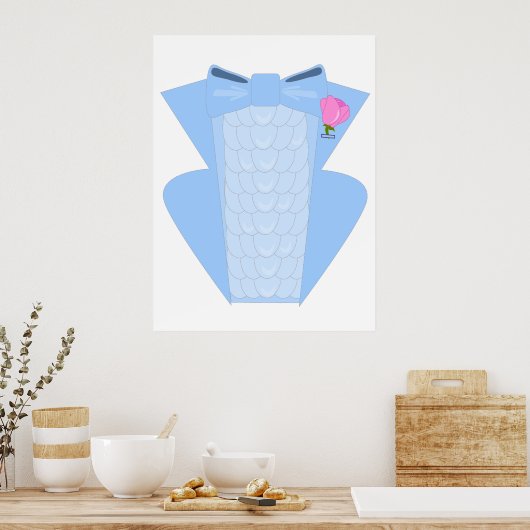 Poster Ruffed Blue Tuxedo (Cuisine)
