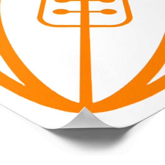 Poster Rugby à orange (Coin)