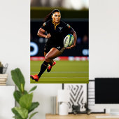 Poster Rugby à XV féminin (Bureau à domicile)