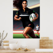 Poster Rugby à XV féminin (Cuisine)