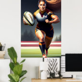 Poster Rugby à XV féminin (Bureau à domicile)
