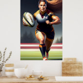 Poster Rugby à XV féminin (Cuisine)