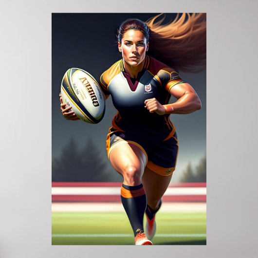 Poster Rugby à XV féminin (Devant)