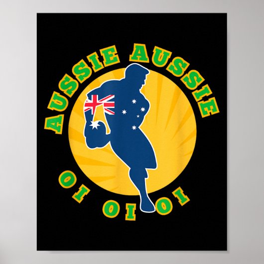 Poster Rugby Australie, Wallabies Aussie Aussie Aussie Oi (Devant)
