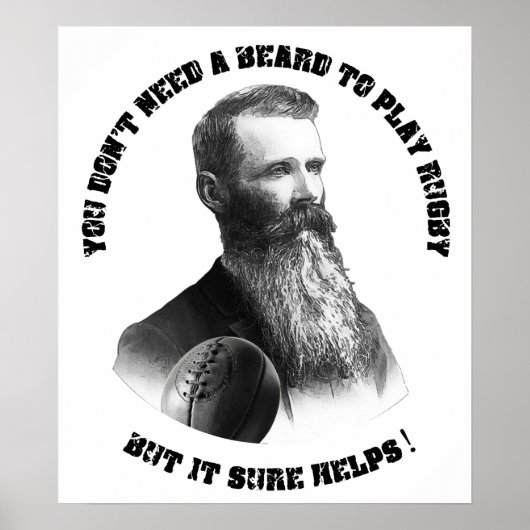 Poster Rugby Beards (Voorkant)