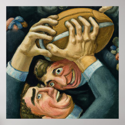 Poster Rugby Combat Art Print (Devant)