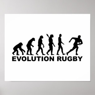 Poster Rugby de l'évolution