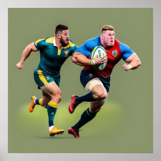 Poster Rugby Players Art Print
