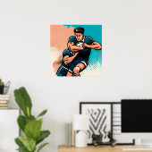 Poster Rugby Players Art Print (Bureau à domicile)