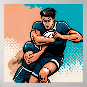 Poster Rugby Players Art Print
