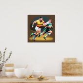 Poster Rugby Players Art Print (Cuisine)