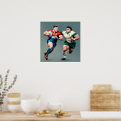 Poster Rugby Players Art Print (Cuisine)
