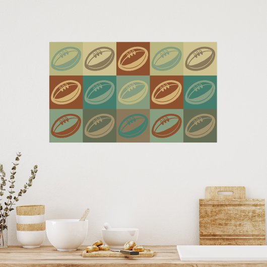 Poster Rugby Pop Art (Cuisine)