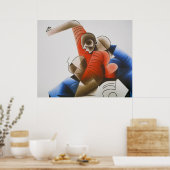 Poster Rugby Tackle - Rugby Painting Print (Cuisine)