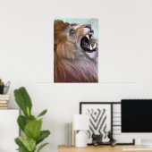 Poster rugissement des lions (Bureau à domicile)