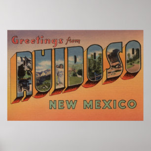 Poster Ruidoso, Nouveau Mexique - grandes scènes de