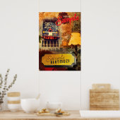 Poster Ruin Pub à Budapest Pas de sommeil & Szimpla signe (Cuisine)