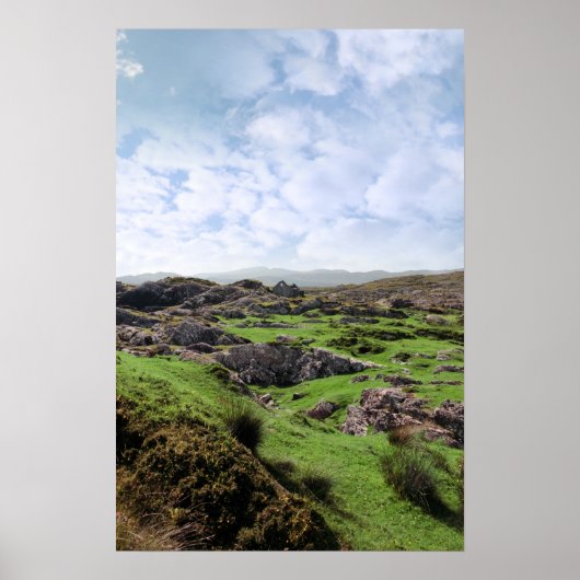 Poster ruine dans le paysage rocheux irlandais (Devant)