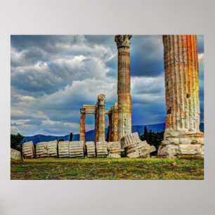 Poster Ruines antiques à Athènes Grèce