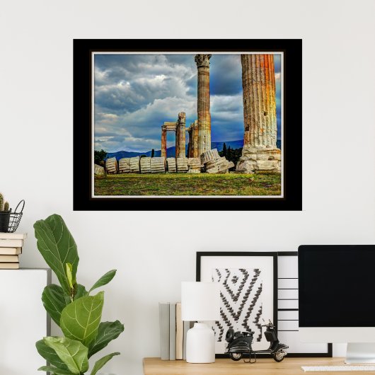 Poster Ruines antiques à Athènes Grèce (Bureau à domicile)