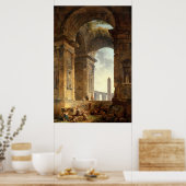 Poster Ruines avec un obélisque par Robert Hubert (Cuisine)