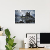 Poster Ruines brumeuses d'un château écossais (Bureau à domicile)