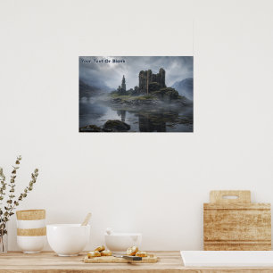 Poster Ruines brumeuses d'un château écossais