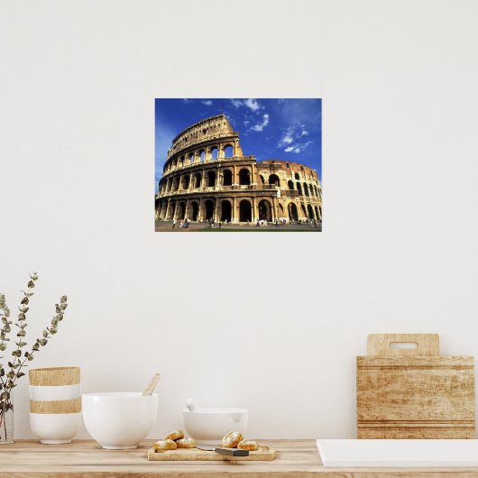 Poster Ruines célèbres du Colisée à Rome Italie (Cuisine)