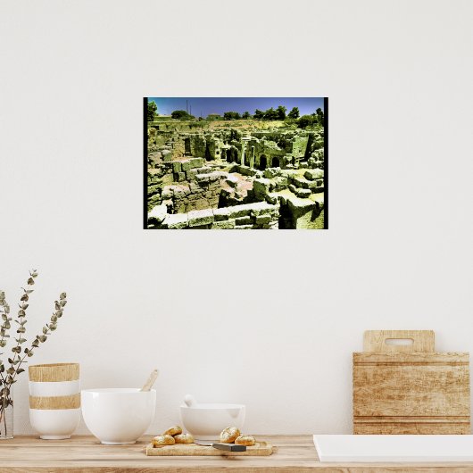 Poster ruines corinthe grèce (Cuisine)