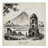Ruines de Cagsawa & Volcan Mayon Philippines