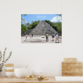 Poster Ruines de la pyramide de Coba Riviera Maya Mexique (Cuisine)