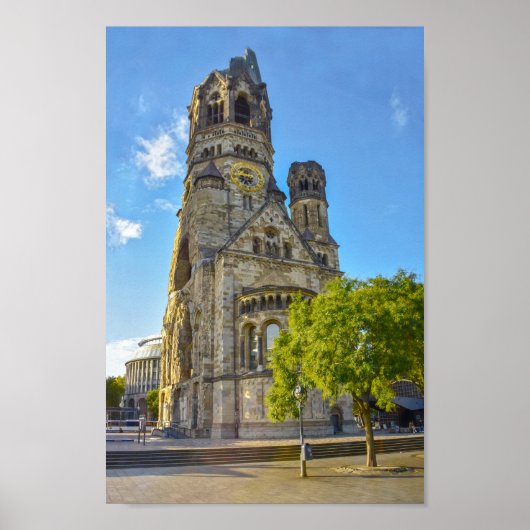 Poster Ruines de l'église Kaiser Wilhelm, Berlin (Devant)