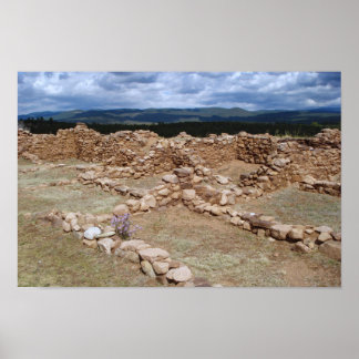 Poster Ruines de Pecos pueblo