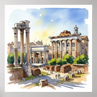 Poster Ruines du Forum romain