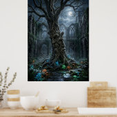 Poster Ruines gothiques d'un arbre ancien (Cuisine)