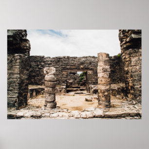 Poster Ruines maya dans Tulum, Mexique