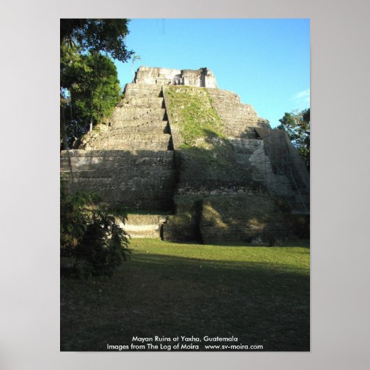 Poster Ruines mayas à Yaxha, Guatemala (Devant)