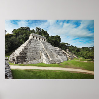 Poster Ruines Palenque - Temple des Inscriptions