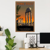 Poster Ruines sur le Forum Romain (Bureau à domicile)
