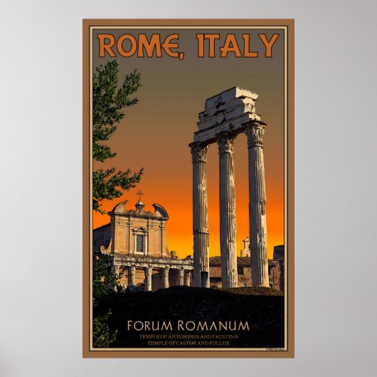Poster Ruines sur le Forum Romain (Devant)